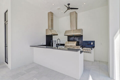 outside kitchen area