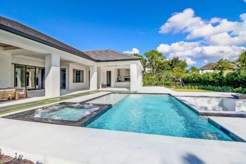 outside pool deck area