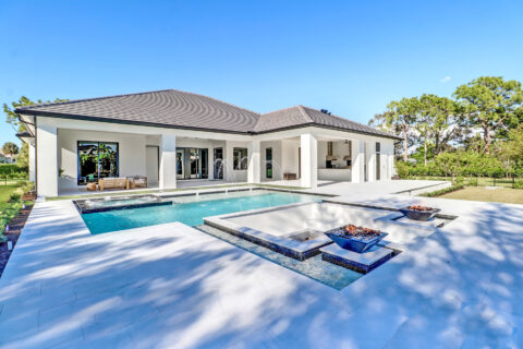 outside pool deck area